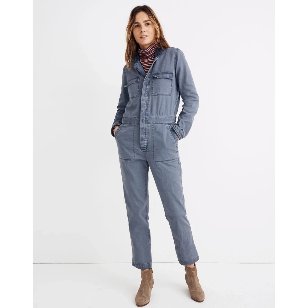 Madewell Sherpa Coverall‎ Jumpsuit Womens XXS Workwear Big Bud Press Blue